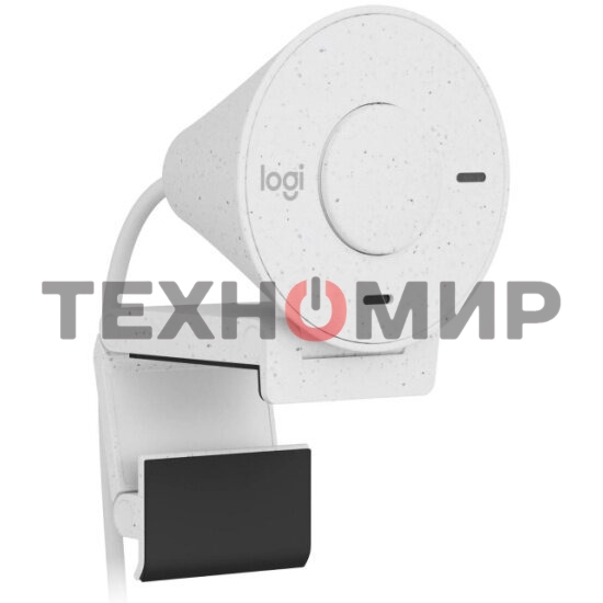 Веб-камера Logitech Brio 300 1920x1080, 30 кадр/с, USB Type-C, микрофон (шумоподавление), автоматическая фокусировка, автоосвещение, универсальное крепление белая