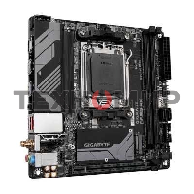 Материнская плата GIGABYTE B650I AX, AM5, AMD B650, 2xDDR5, 2xSATA, 1xM.2, 1xPCIe 4.0 x16, 1xHDMI, 1xDP, 1x2.5Gb LAN, Wi-Fi 6E, Bluetooth 5.3, 1xUSB-C 5Gbps, 1xUSB-A 5Gbps, 3xUSB-A 2.0, 3x3.5 мм, 7.1, ITX