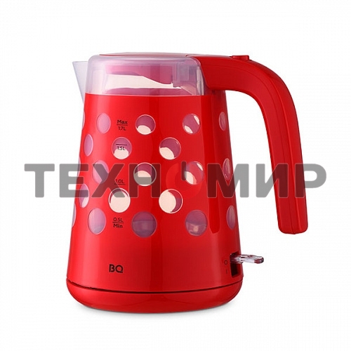 Чайник электрический BQ KT1713P Red. Мощность:2200 Вт, Объем 1,7л, LED подсветка