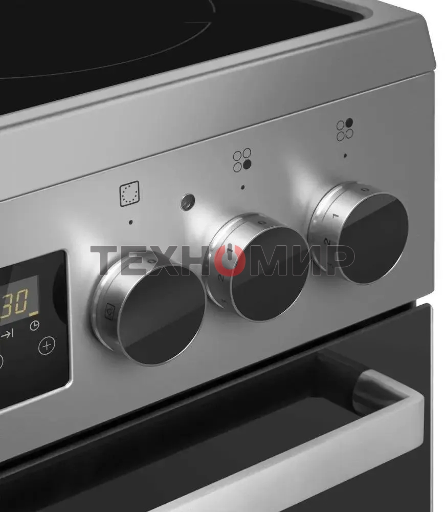 Плита электрическая Maunfeld MEC55CS08D серебристый, конфорок 4 шт, духовка 60 л, 50 см x 85 см x 60 см