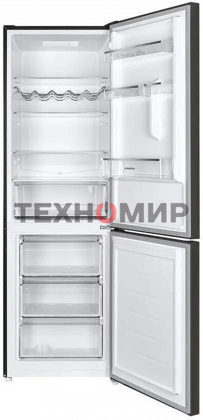 Холодильник Maunfeld MFF185SFSB черный мат. двухкамерный 211/104л морозилка снизу