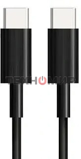 Кабель Bion USB Type-C - Type-C (CM/CM), 100W, USB 3.1 Gen2, 4K@60Hz, 10 Гбит/с, 3 м, тканевая оплетка, черный BXP-CCP-USBC3.1-CMCM-030M-B