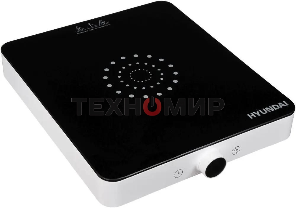 Плита настольная электрическая Hyundai HYC-0105 белый стеклокерамика