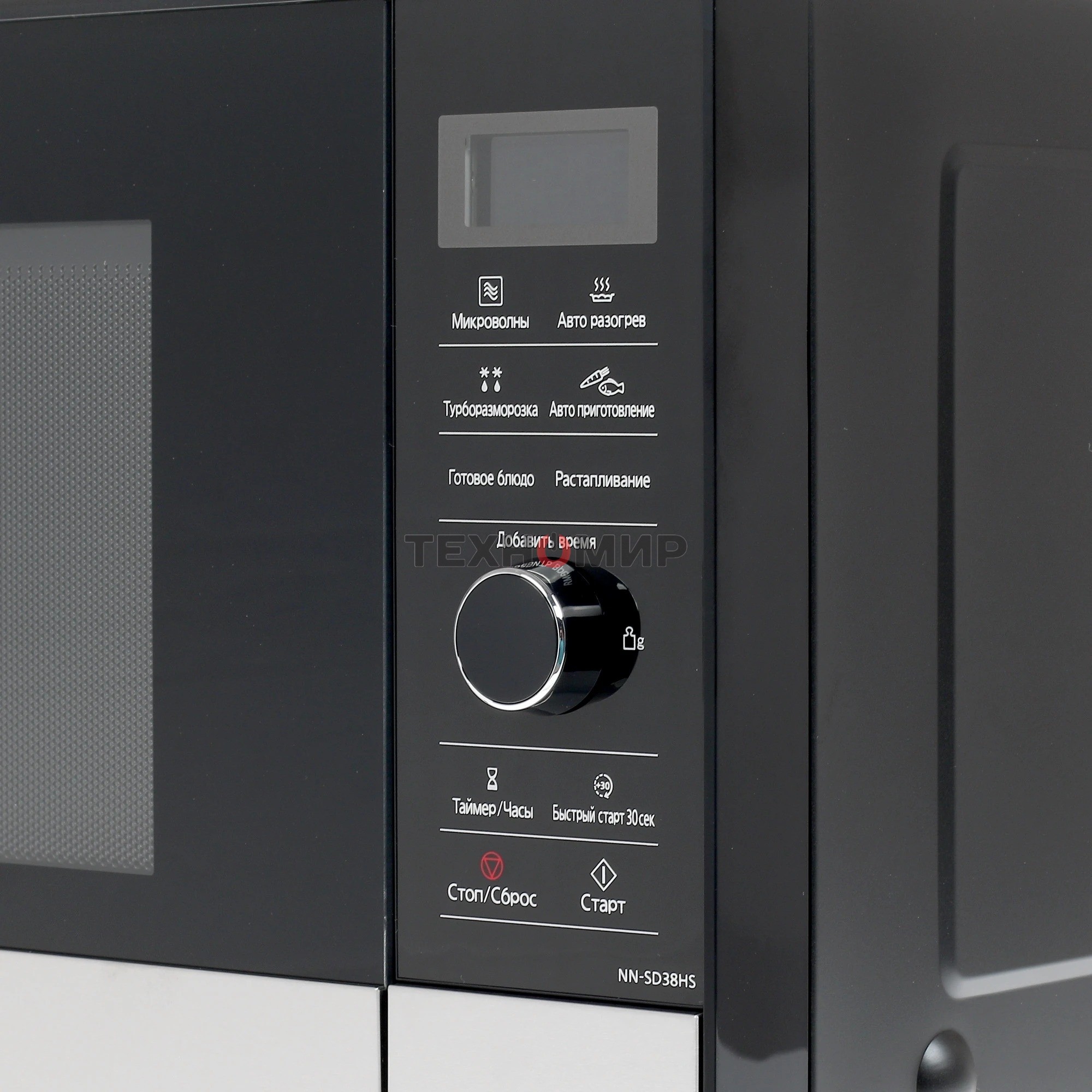 Микроволновая печь Panasonic NN-SD38HSZPE черный/серебристый, 23 л, 1000 Вт, переключатели - сенсор, поворотный механизм