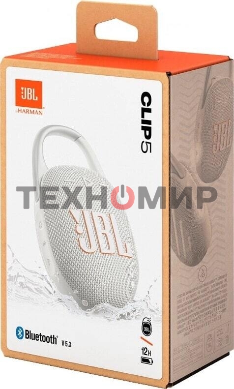 Портативная акустика JBL CLIP 5, белый
