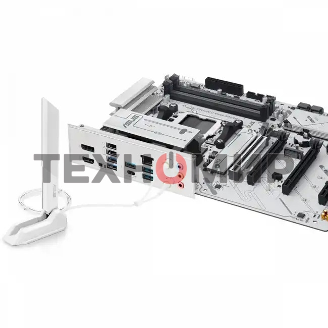 Материнская плата ASUS B650E MAX GAMING WIFI W, AM5, AMD B650, 4xDDR5, 4xSATA, 3xM.2, 1xPCIe 5.0 x16, 1xPCIe 4.0 x4, 2xPCIe 3.0 x1, 1xDP, 1xHDMI, 1x2.5Gb LAN, Wi-Fi 6E, Bluetooth 5.3, 1xUSB-C 10Gbps, 3xUSB-A 10Gbps, 2xUSB-A 5Gbps, 2xUSB-A 2.0, 3x3.5 мм, 7