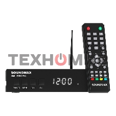 Приставка для цифрового ТВ SoundMax SM-DVBT284 черный, DVB-T2, DVB-T, DVB-C, HDMI, USB 2.0 х2
