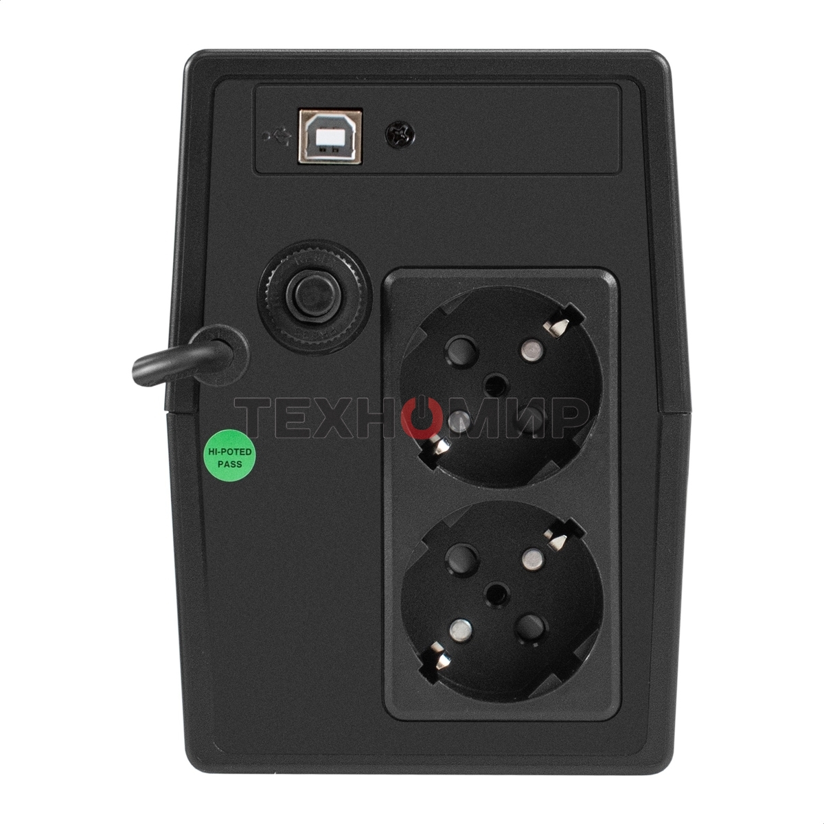 Источник бесперебойного питания ExeGate Power NB-850.LED.AVR.2SH.USB (850VA/510W, LED, AVR, 2*Schuko, USB, батарея 12V 9Ah, черный)