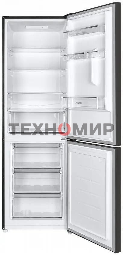 Холодильник Maunfeld MFF185SFSB черный мат. двухкамерный 211/104л морозилка снизу