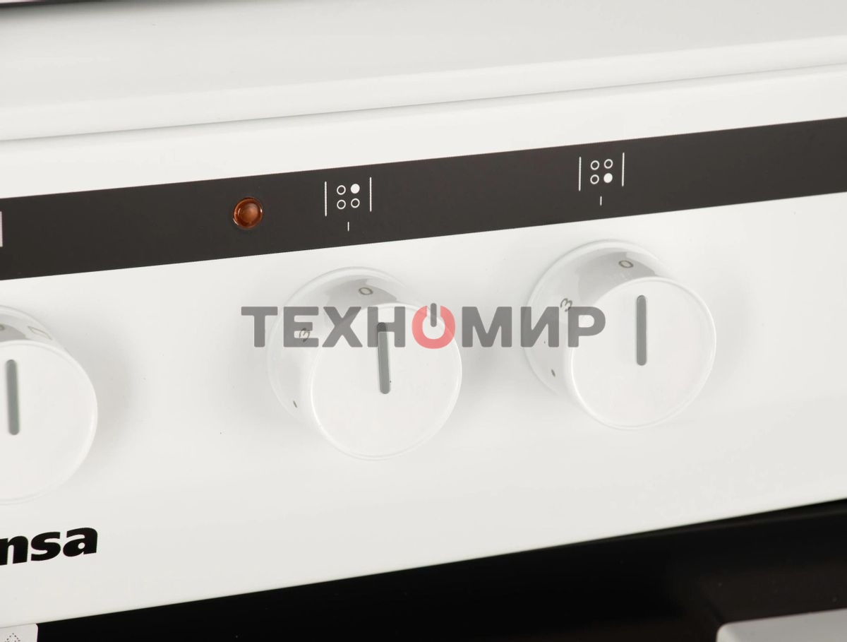 Плита электрическая Hansa FCEW63010 белый, конфорок 4 шт, духовка 69 л, 60 см x 85 см x 60 см