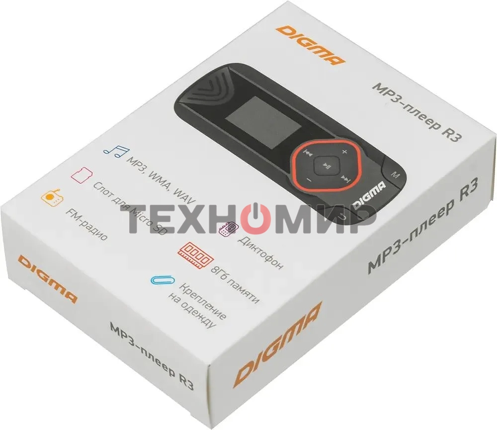 Плеер Flash Digma R3 8Gb черный/0.8