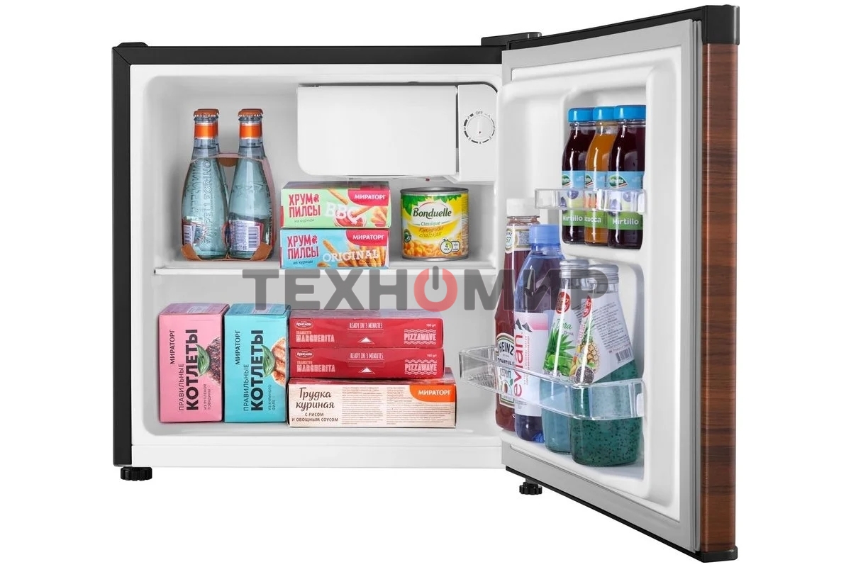 Холодильник Maunfeld MFF50WD дерево/черный мат. однокамерный 46л