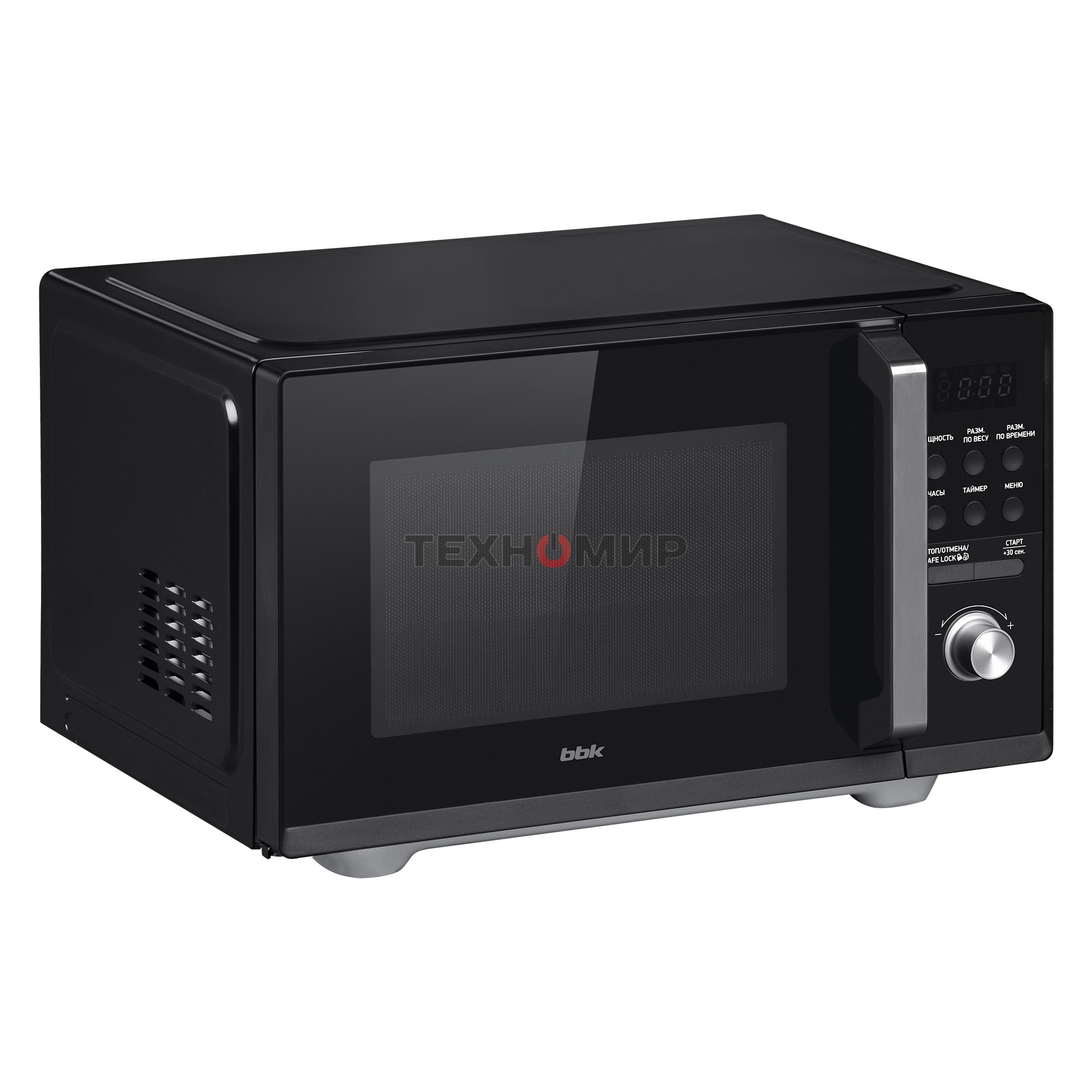 Микроволновая печь BBK 25MWS-954T/B черный, 25 л, 900 Вт, переключатели - кнопки, поворотный механизм