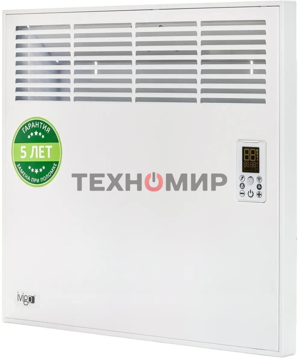 Конвектор электрический IVIGO EPK-Pro Wi-Fi EPK4550P07, белый, 750 Вт, 8 м2, с терморегулятором, Wi-Fi