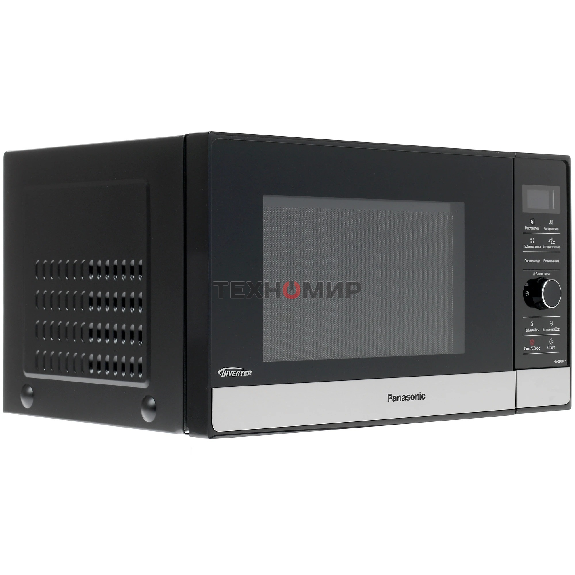 Микроволновая печь Panasonic NN-SD38HSZPE черный/серебристый, 23 л, 1000 Вт, переключатели - сенсор, поворотный механизм
