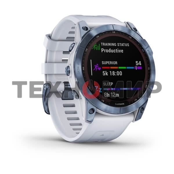 Умные часы Garmin Fenix 7x Sapphire Solar синий минерал 51мм