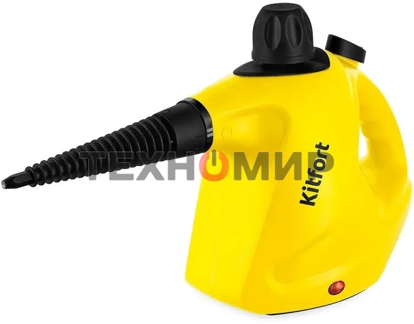 Пароочиститель ручной Kitfort КТ-9138-3 1050Вт черный/желтый