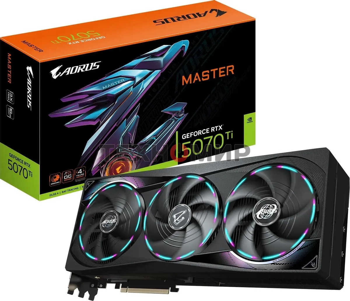 Видеокарта Gigabyte GV-N507TAORUS M-16GD 1.0 NV RTX 5070TI 16Gb 256bit GDDR7 2670/28000/HDMI