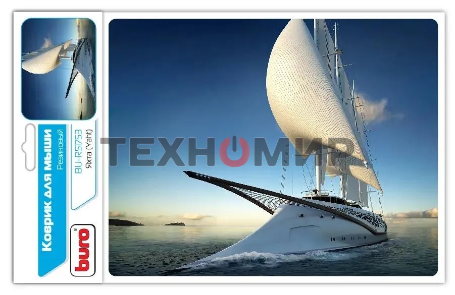 Коврик для мыши Buro BU-R51753 рисунок/яхта