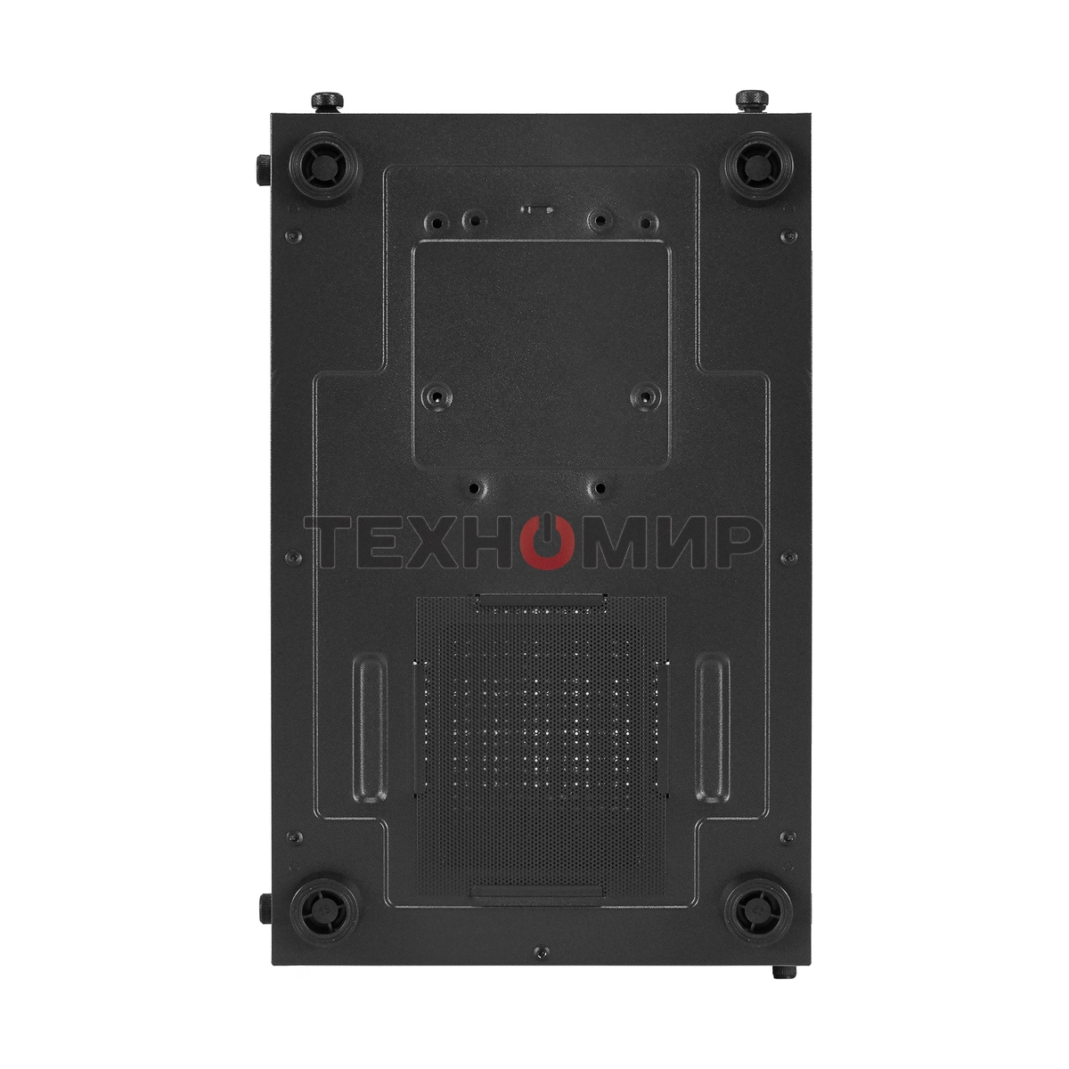 Компьютерный корпус Miditower ExeGate i3 BASE (ATX, без БП, с окном, 1*USB+1*USB 3.0, аудио, 4 вент. 12см с RGb подсветкой)
