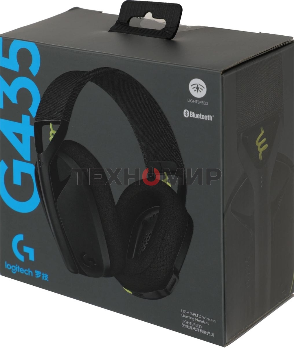 Гарнитура беспроводная Logitech Headset G435 LIGHTSPEED Wireless Gaming черный- Retail