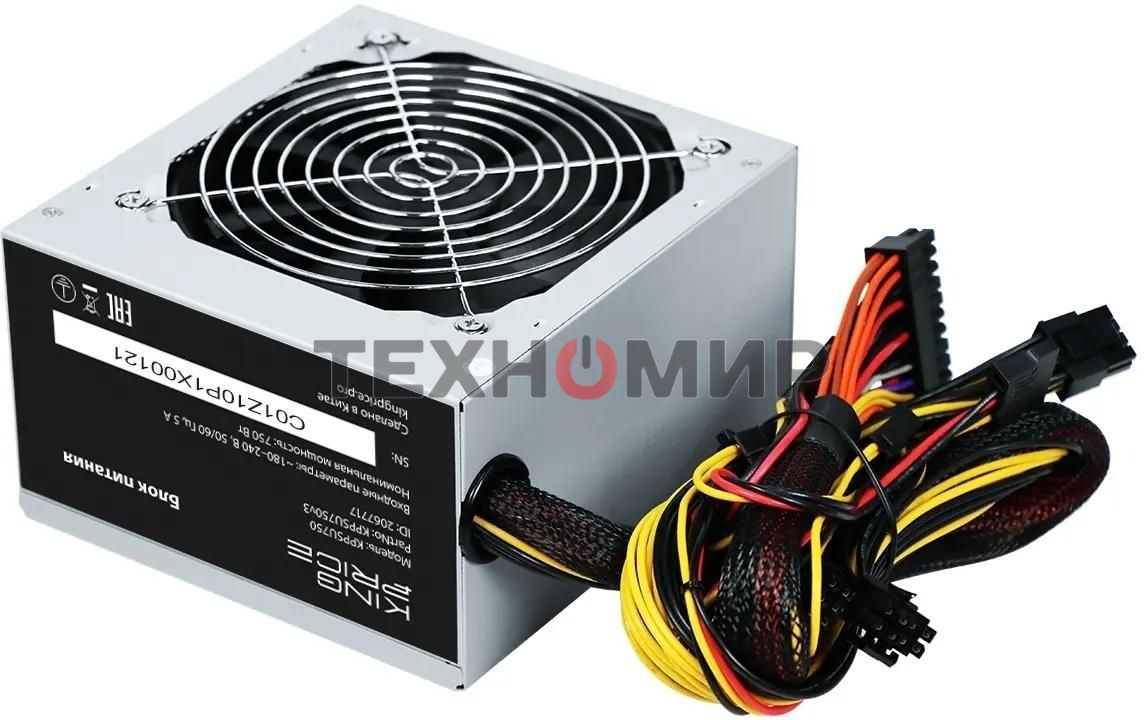 Блок питания KingPrice KPPSU750 ATX 750W (20+4pin) APFC 120мм fan 4xSATA