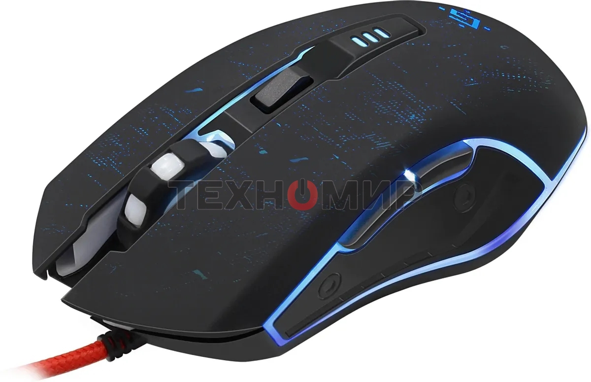 Мышь проводная Defender Draglen GM-907 черный, 7200 dpi, USB, кнопки - 6