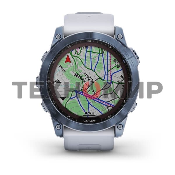Умные часы Garmin Fenix 7x Sapphire Solar синий минерал 51мм
