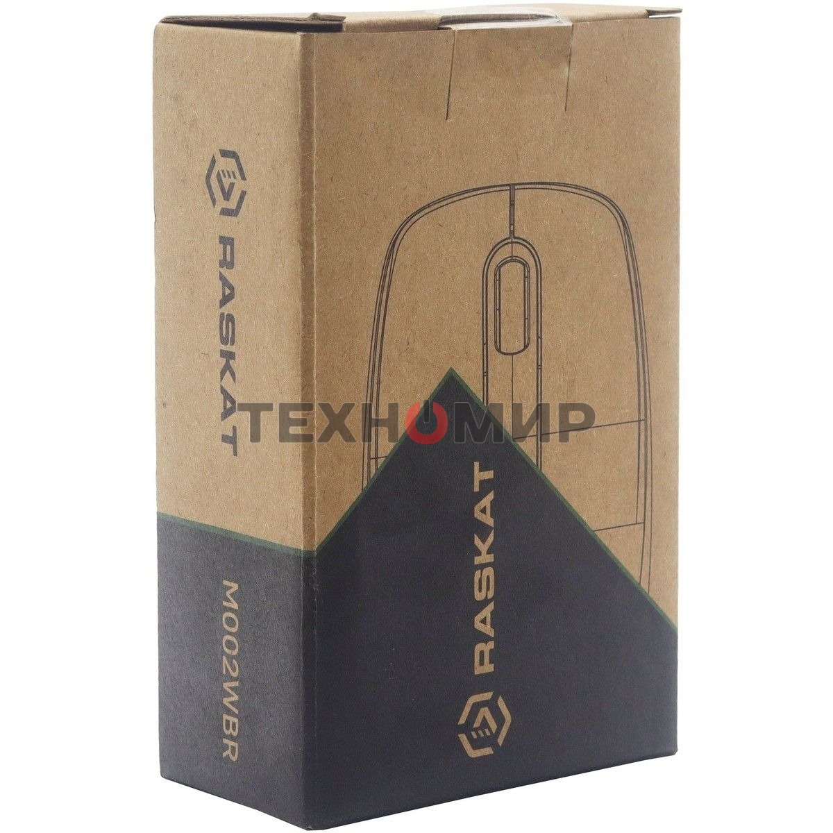 Мышь беспроводная Raskat M002WBR черный, 1600 dpi, радиоканал, Bluetooth, USB, кнопки - 4