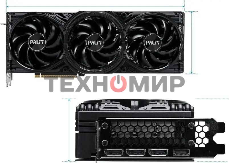 Видеокарта Palit PA-RTX 5080 GAMINGPRO 16Gb GDDR7 256bit 3xDP HDMI 3FAN RTL