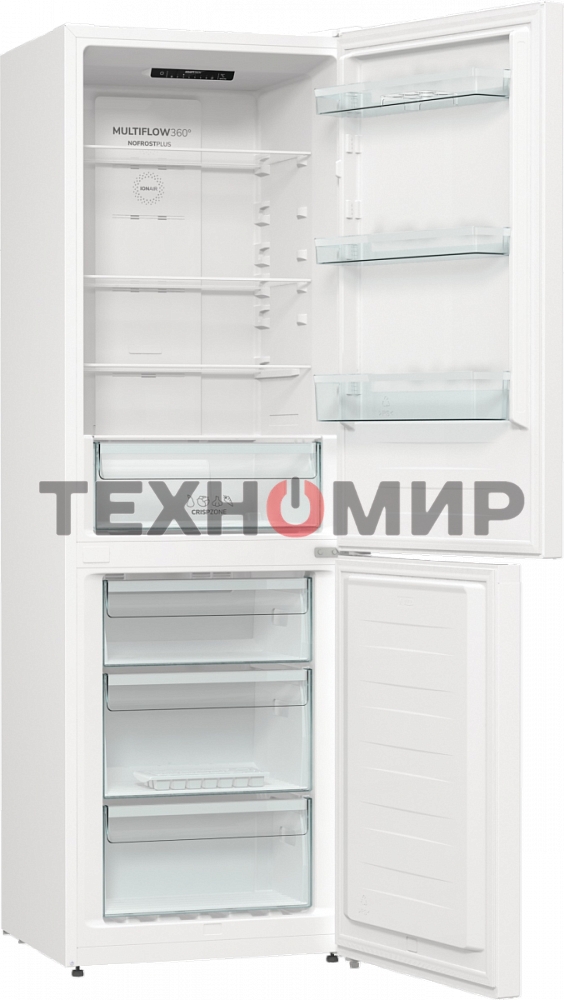 Холодильник Gorenje NRK619EEW4 белый двухкамерный 203/99л морозилка снизу, No Frost