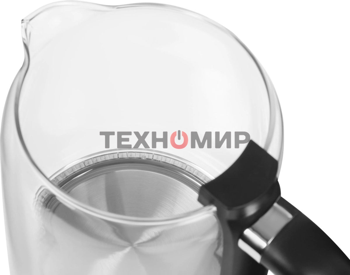 Чайник электрический Hyundai HYK-G5501 1.7 л, 2200 Вт, серебристый/черный