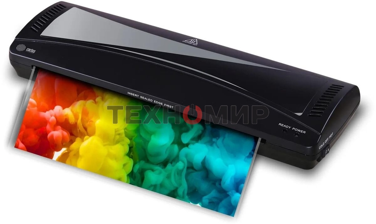 Ламинатор Cactus CS-LAB-M5 черный A3 (80-125мкм) 25 см/мин (2 вал.) хол. лам. лам. фото