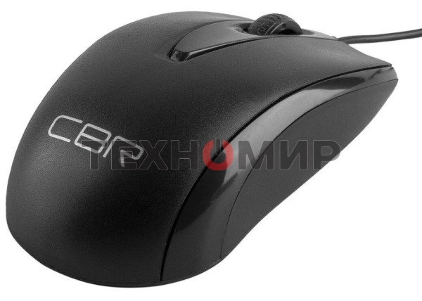 Мышь проводная CBR CM 124 черный, 1000 dpi, USB, кнопки - 3
