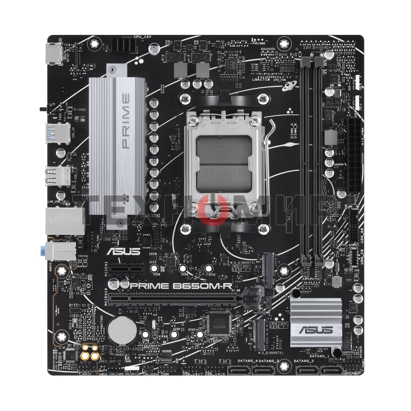 Материнская плата ASUS PRIME B650M-R, Socket AM5, AMD B650, 2xDDR5, 4xSATA, 2xM.2, 1xPCIe 4.0 x16, 1xPCIe x1, 1xHDMI, 1x 2.5Gb LAN, 2xUSB-A 3.2 Gen 1, 4xUSB-A 2.0, 3x3.5 мм, 7.1, mATX