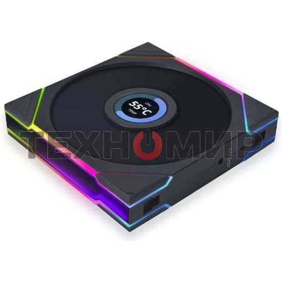 Корпусный вентилятор LIAN LI UNI FAN TL LCD (3pcs) G99.12TLLCD3B.00 черный 120мм 1900rpm 27db 7-pin