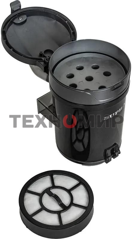 Пылесос Supra VCS-2410 синий/черный, 380/2200 Вт, уборка сухая, пылесборник контейнер, 1.5 л