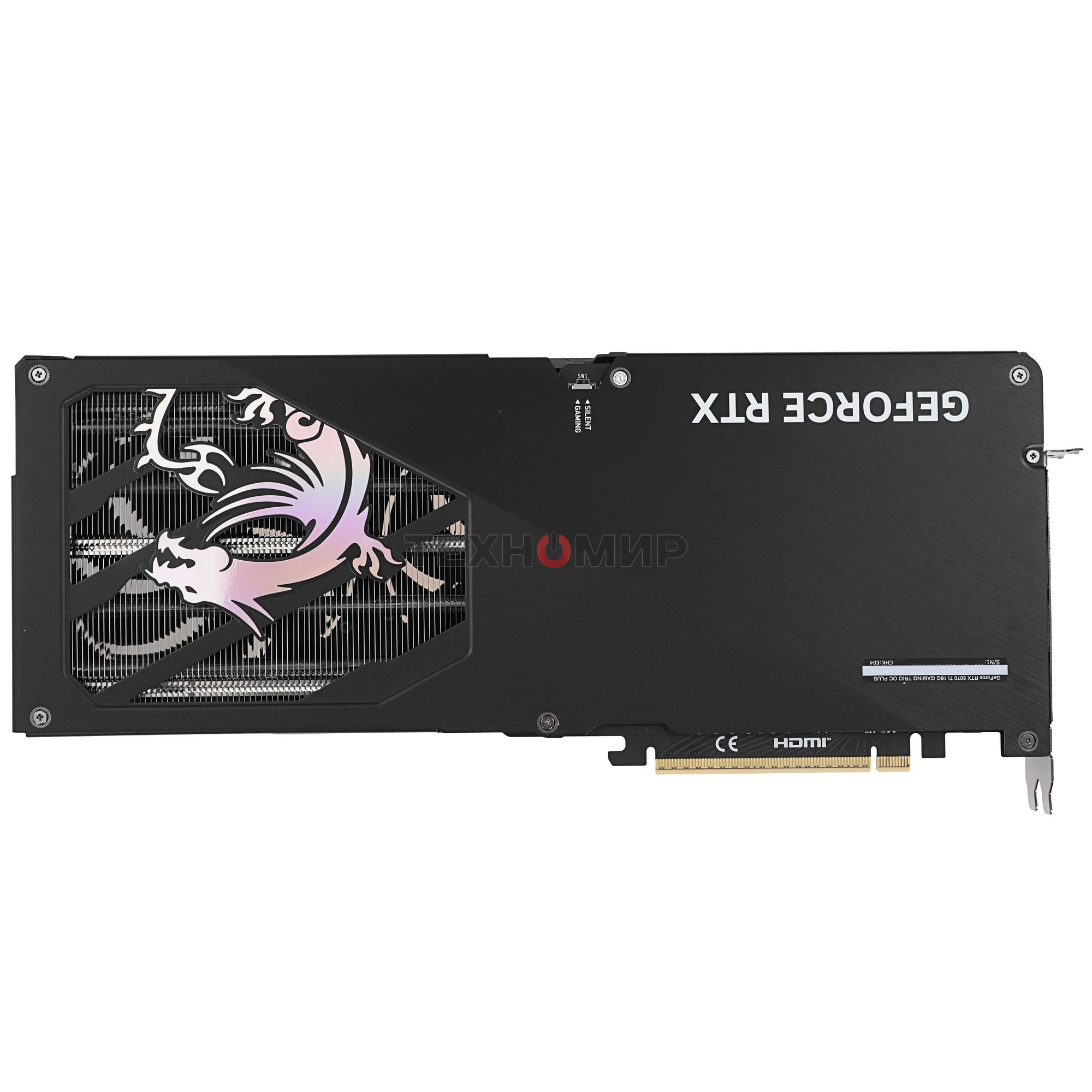 Видеокарта MSI RTX5070Ti GAMING TRIO OC 16Gb GDDR7 256bit 3xDP HDMI 3FAN RTL