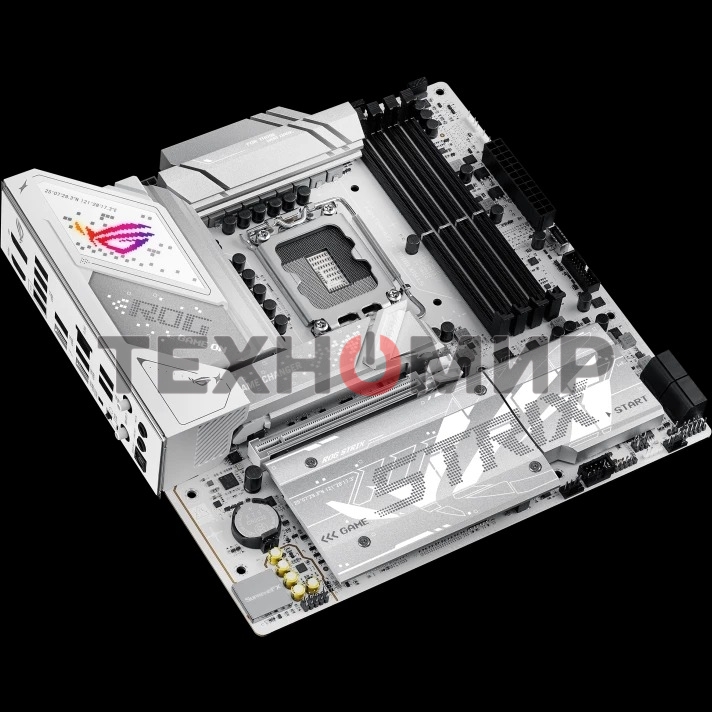 Материнская плата ASUS ROG STRIX B860-G GAMING WIFI, LGA 1851, Intel B860, 4xDDR5, 4xSATA, 4xM.2, 1xPCIe 5.0 x16, 1xDP, 1xHDMI, 1xThunderbolt 4, 1x 2.5Gb LAN, 1xUSB-C 20Gbps, 1xUSB-A 10Gbps, 3xUSB-A 5Gbps, 4xUSB-A 2.0, 2x3.5 мм, 7.1, mATX