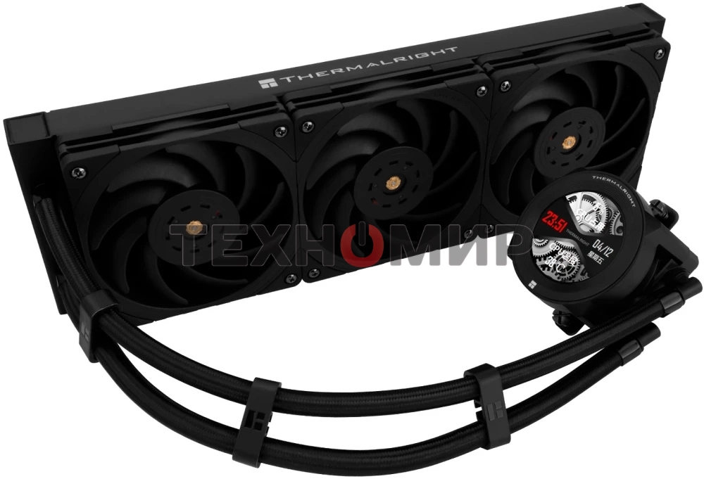 Система жидкостного охлаждения Thermalright Core Vision 360 Soc-AM5/AM4/1200/1700/1851 черный 4-pin 28.1dB Al LCD Ret (C-VISION-360-BL)