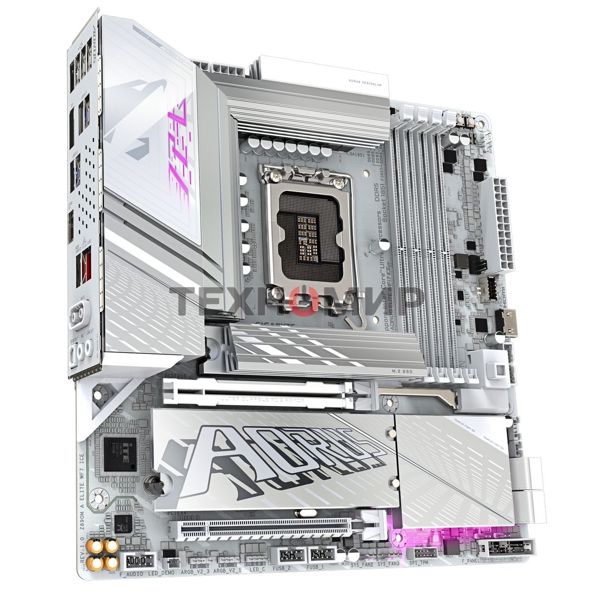 Материнская плата Gigabyte Z890M AORUS ELITE WIFI7 ICE, LGA 1851, Intel Z890, 4xDDR5, 4xSATA, 3xM.2, 1xPCIe 4.0 x4, 1xPCIe 5.0 x16, 1xDP, 1xUSB-C, 1x 2.5Gb LAN, 1xUSB-A 3.2 Gen 2, 4xUSB-A 3.2 Gen 1, 2x3.5 мм, TOSLINK, 7.1, 1xUSB4, mATX