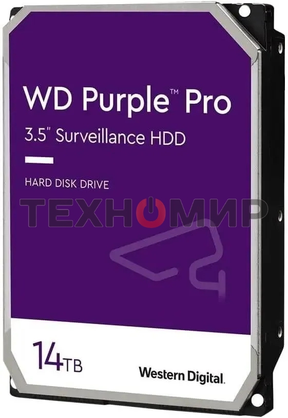 Жесткий диск Western Digital Purple Pro 14Tb (WD142PURP) Serial ATA III, 7200- rpm, 512Mb, 3.5