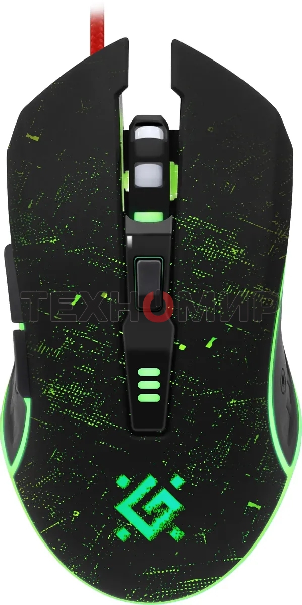 Мышь проводная Defender Draglen GM-907 черный, 7200 dpi, USB, кнопки - 6