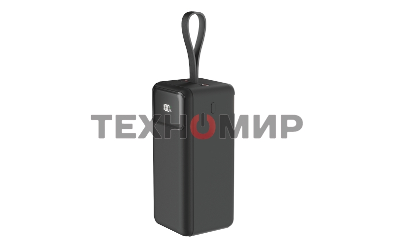 Портативный аккумулятор OLMIO M-50, 50000mAh, 22.5W, QuickCharge3.0/PowerDelivery, LCD, фонарик, черный