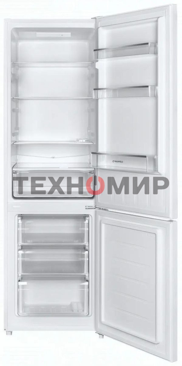 Холодильник Maunfeld MFF176SFW белый двухкамерный 187/75л морозилка снизу, ручная разморозка