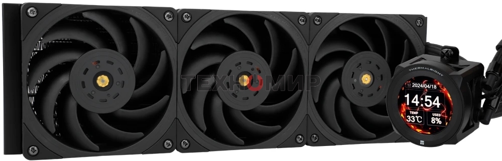 Система жидкостного охлаждения Thermalright Core Vision 360 Soc-AM5/AM4/1200/1700/1851 черный 4-pin 28.1dB Al LCD Ret (C-VISION-360-BL)