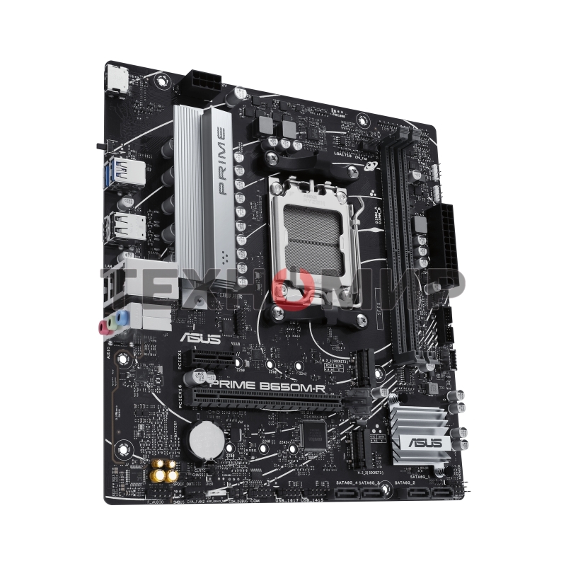 Материнская плата ASUS PRIME B650M-R, Socket AM5, AMD B650, 2xDDR5, 4xSATA, 2xM.2, 1xPCIe 4.0 x16, 1xPCIe x1, 1xHDMI, 1x 2.5Gb LAN, 2xUSB-A 3.2 Gen 1, 4xUSB-A 2.0, 3x3.5 мм, 7.1, mATX