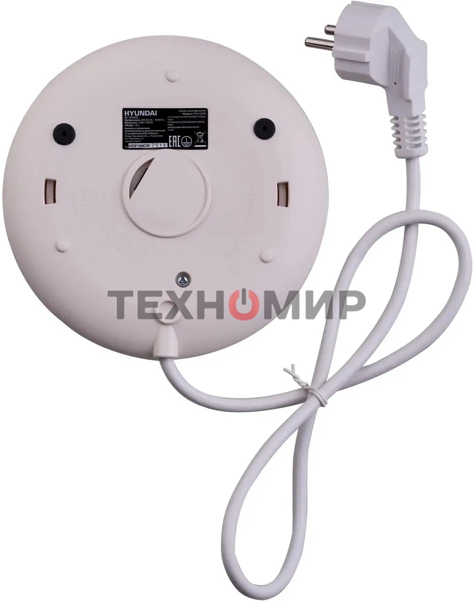 Чайник электрический Hyundai HYK-G8888 1.5 л, 1700 Вт, кремовый/прозрачный корпус: стекло