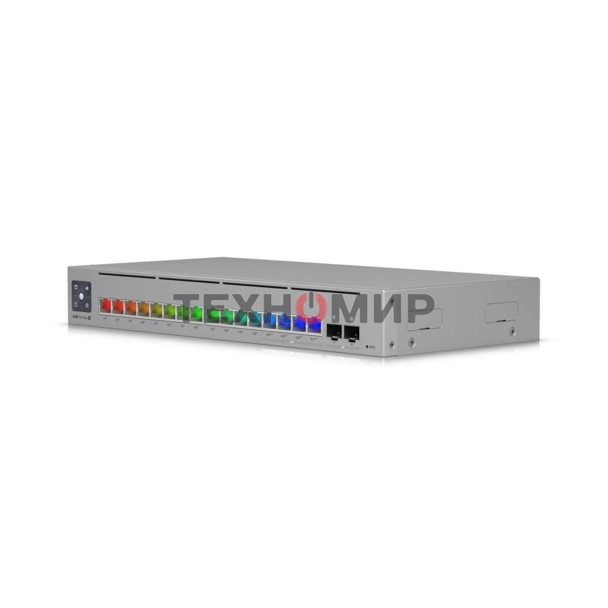 Коммутатор Ubiquiti UniFi Switch Pro Max 16 PoE PoE-коммутатор в стойку, 4х 2.5G RJ45, 12х 1G RJ45, 2х 10G SFP+, раздача 180 Вт