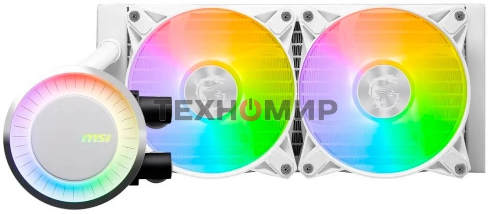 Система жидкостного охлаждения MSI MAG CORELIQUID E240 белый 120мм алюминий+медь 1800rpm 32.5db 4-pin 310W